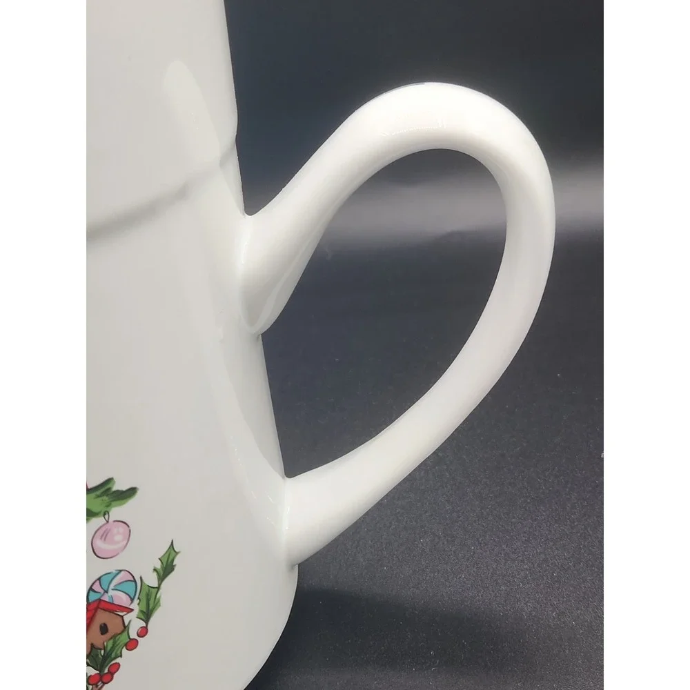 Vintage ‎ Large Stoneware Christmas Pitcher Christmas Tree Japan 7